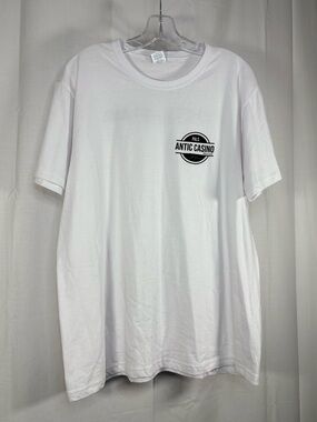 EUC MAKITO White Graphic Logo Tee ANTIC CASINO - Men's Casual Shirt Size L
